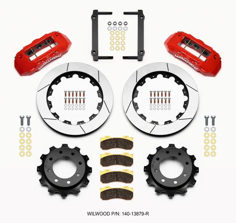 Wilwood Tx6r Rear Kit 16.00In Red 1999-2010 Gm Trk 2500 Hd 4.84 Cntr - 140-13879-R 1