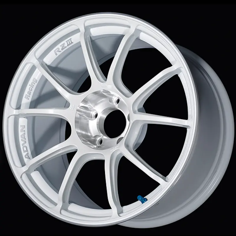 Advan Rziii 18X9.0 / +45 Offset / 5X112 Bc / 66.5Mm Bore / Racing White Metallic & Diamond Cut 1