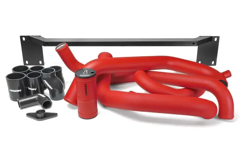 Perrin 08-14 Subaru Sti Front Mount Intercooler Boost Tube Kit - Red 1