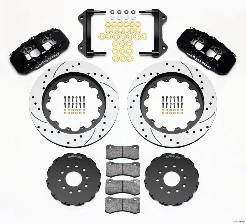 Wilwood Aero6 Front Hat Kit 15.00 Drilled 97-04 Corvette C5/Z06 05-13 C6 - 140-13903-D 1