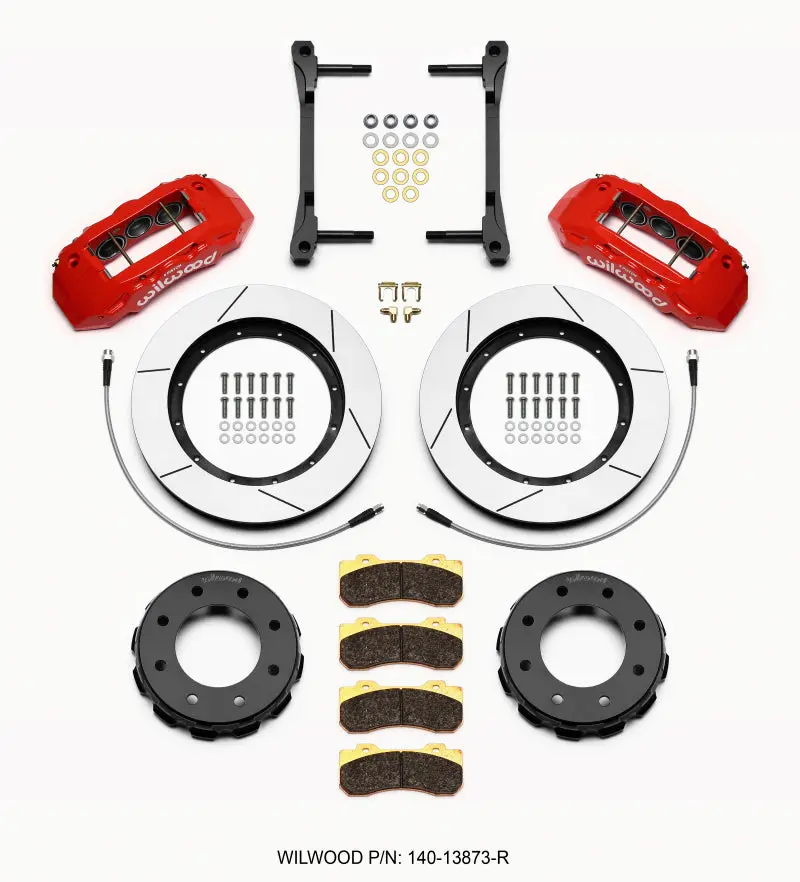 Wilwood Tx6r Front Kit 15.00In Red 2011-2015 Gm Truck/Suv 2500 - 140-13873-R 1