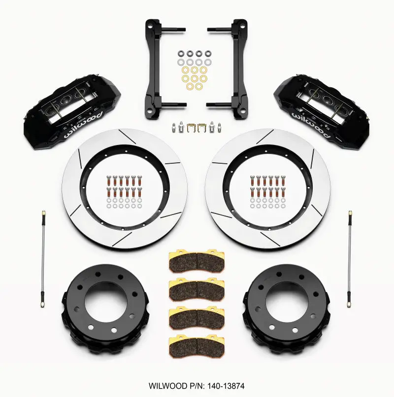 Wilwood Tx6r Rear Kit 15.50In Black 2011-2015 Gm Truck/Suv 2500 - 140-13874 1
