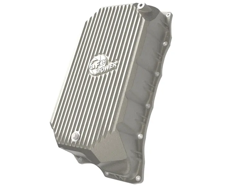 Afe Gm Diesel Trucks 20-25 V8-6.6L L5p Power Street Series Transmission Pan Raw W/ Machined Fins 1