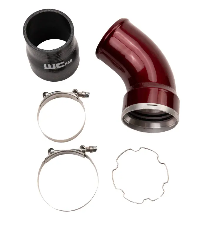 Wehrli 06-10 Duramax Lbz/Lmm Intercooler Outlet Elbow Kit - Gun Metal 1