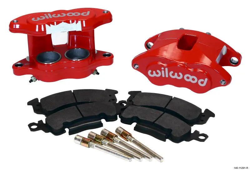 Wilwood D52 Front Caliper Kit - Red 2.00 / 2.00In Piston 1.04In Rotor - 140-11291-R 1