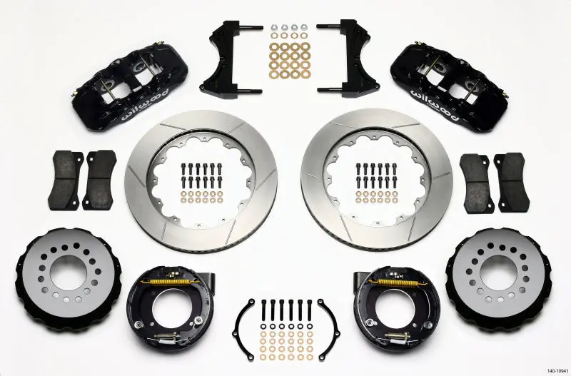 Wilwood Aero4 Rear P-Brake Kit 14.00In Chevy C-10 2.42 Offset 5-Lug - 140-10941 1