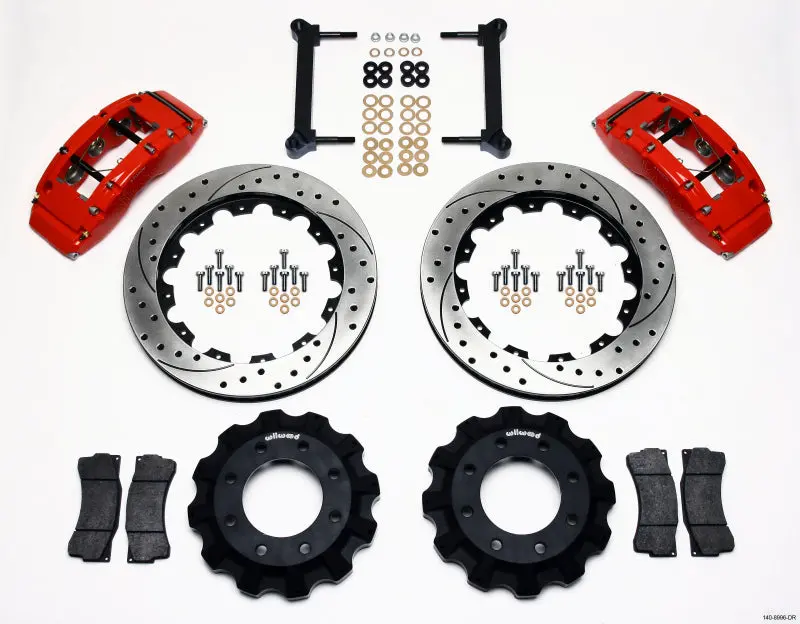 Wilwood Tc6r Front Kit 16.00In Drilled Red 1999-2010 Gm H2 Truck/Suv 2500 - 140-8996-Dr 1