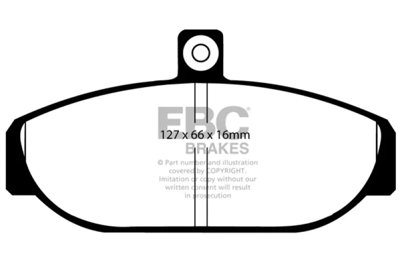 Ebc 85-93 Volvo 740 2.1 (Girling) Redstuff Front Brake Pads 1