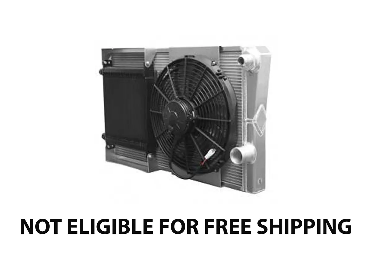 Extruded Tube Closed 27.5" X 16.26" 1 3/4" Outlet W/Pwr Oc & Spal 13" Fan W/Eoc Fan Chevy Style 1