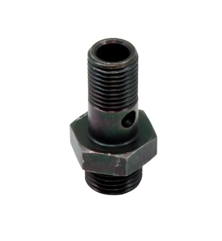 Aem High Volume Fuel Rail Banjo Fitting W/ Hole - Male -6An Orb Thread (9/16In -18) 1
