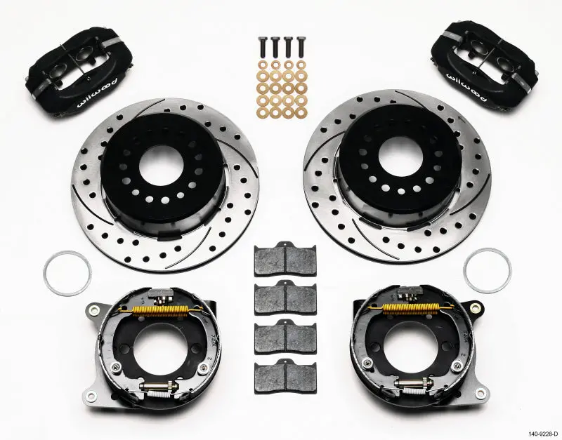 Wilwood Forged Dynalite P/S Park Brake Kit Drilled 2005-2014 Mustang - 140-9228-D 1
