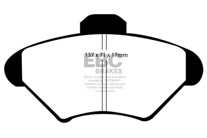 Ebc 94-98 Ford Mustang 3.8 Greenstuff Front Brake Pads 1