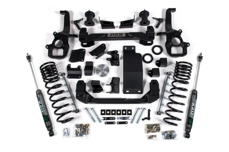 Zone Offroad 19-21 Ram 1500 4Wd 6In Front 5In Rr Suspension Lift System W/Oe 22In Wheels Fox Shocks 1