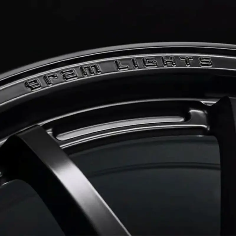 Gram Lights 57Nr Limited Ii 18X9.5 +45 5-114.3 Semigloss Black Wheel W/ Black Cap/Stickers/Air Valve 1