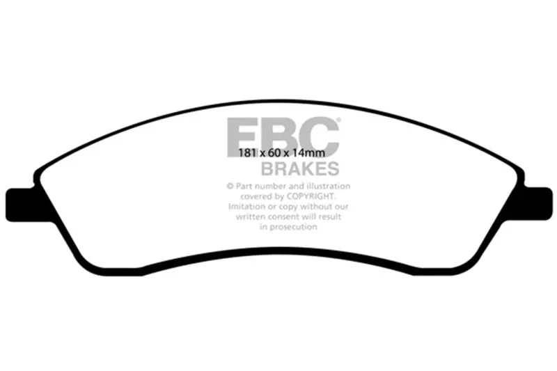 Ebc 06-07 Cadillac Cts 2.8 (Sports Suspension) Redstuff Front Brake Pads 1