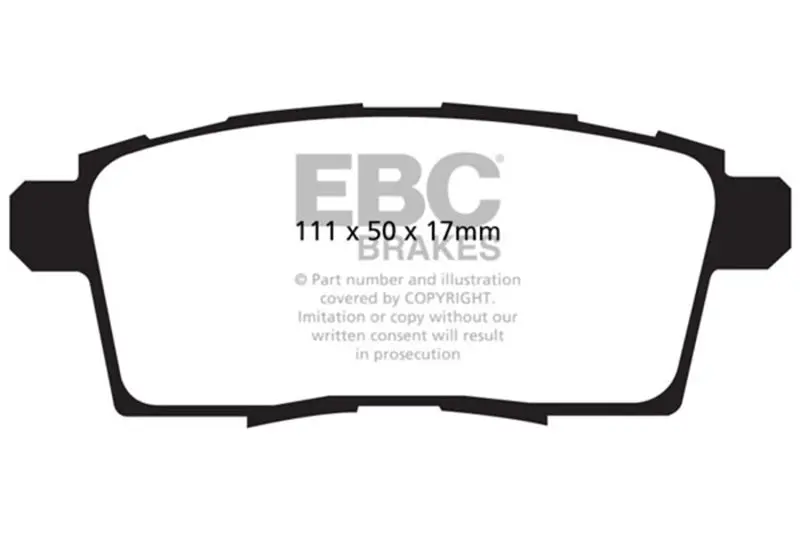 Ebc 06-08 Ford Edge 3.5 2Wd Greenstuff Rear Brake Pads 1