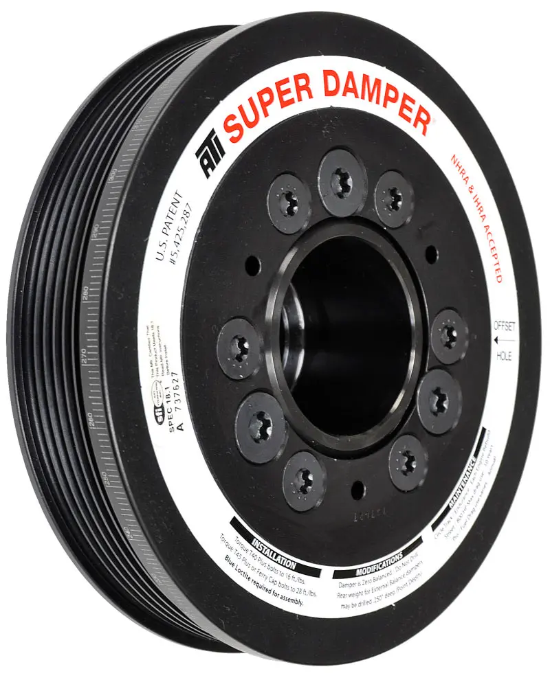 Ati Damper - 6.78In - Al - 6 Grv - 10 Per Ud - Ls1/2/3/6/L76 - 97-13 28T 8Mm Htd Drive Rear - 3 Rng 1
