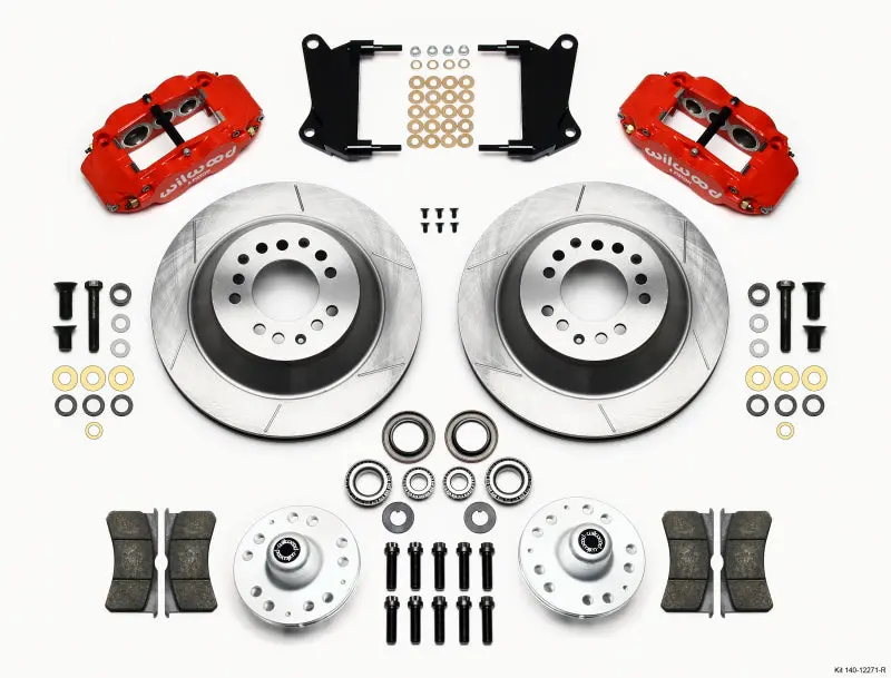 Wilwood Narrow Superlite 6R Front Hub & 1Pc Rtr Kit 12.88In-Red 67-69 Camaro 64-72 Nova Chevelle - 140-12271-R 1