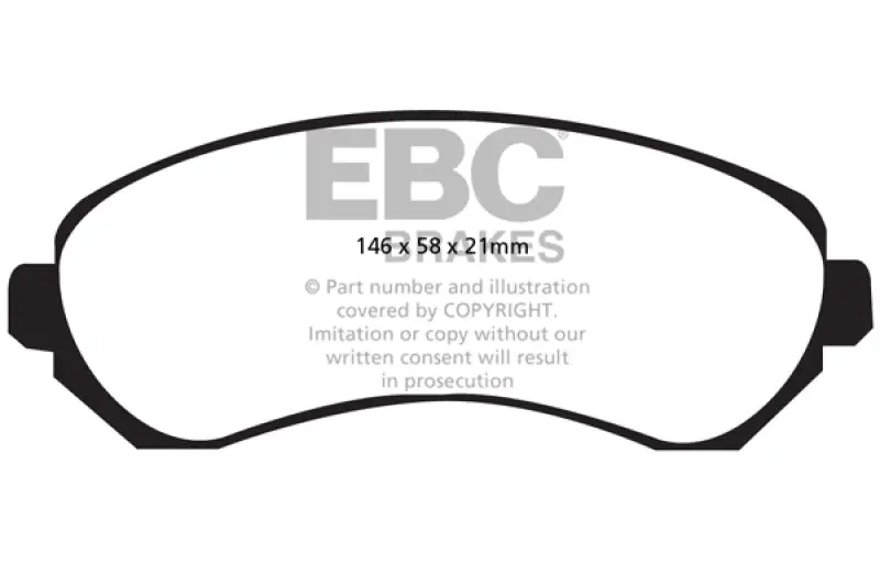 Ebc 01-05 Buick Rendezvous 3.4 2Wd Greenstuff Front Brake Pads 1