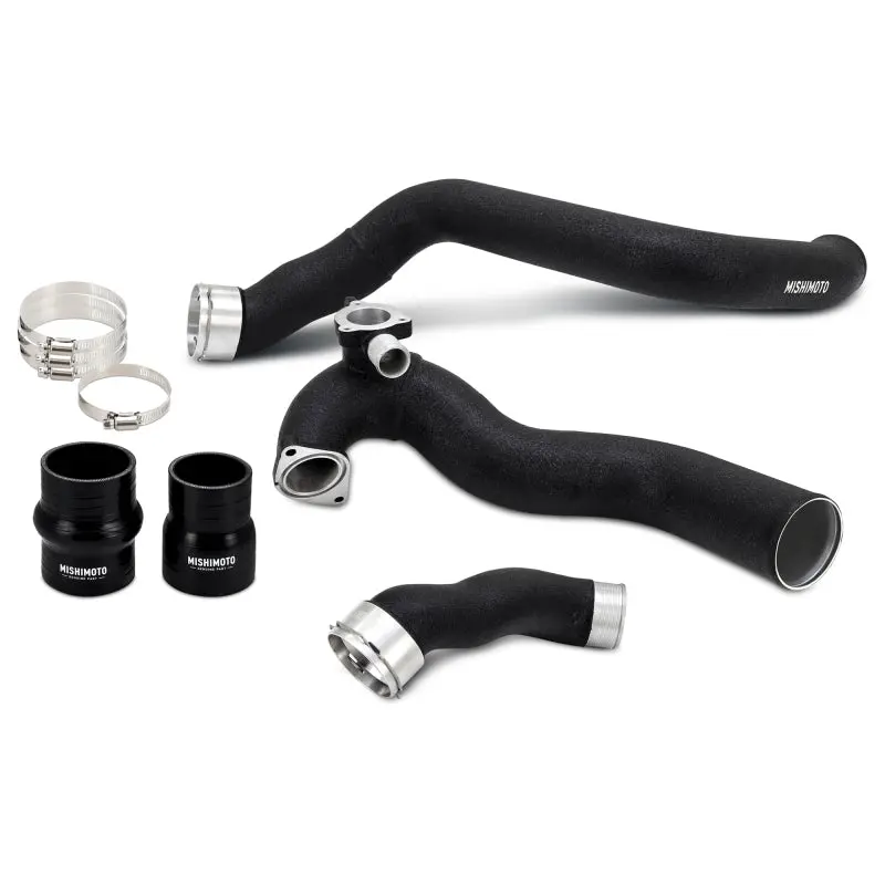 Mishimoto 2024+ Ford Mustang Ecoboost Charge Pipes -  Wrinkle Black 1