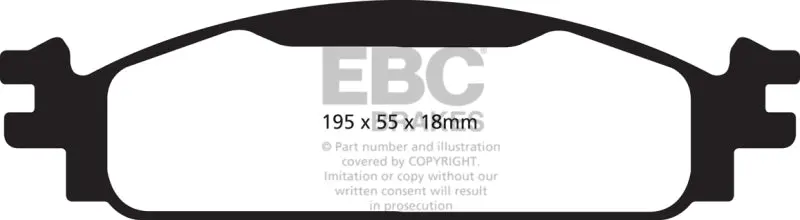 Ebc 10 Ford Taurus 3.5 Redstuff Front Brake Pads 1