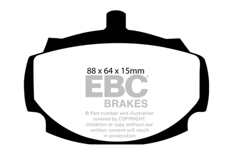 Ebc 62-81 Mg Mgb 1.8 Redstuff Front Brake Pads 1