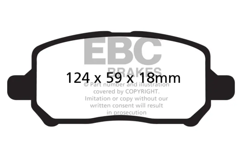 Ebc 05-10 Chevrolet Cobalt 2.2 4 Lug Greenstuff Front Brake Pads 1