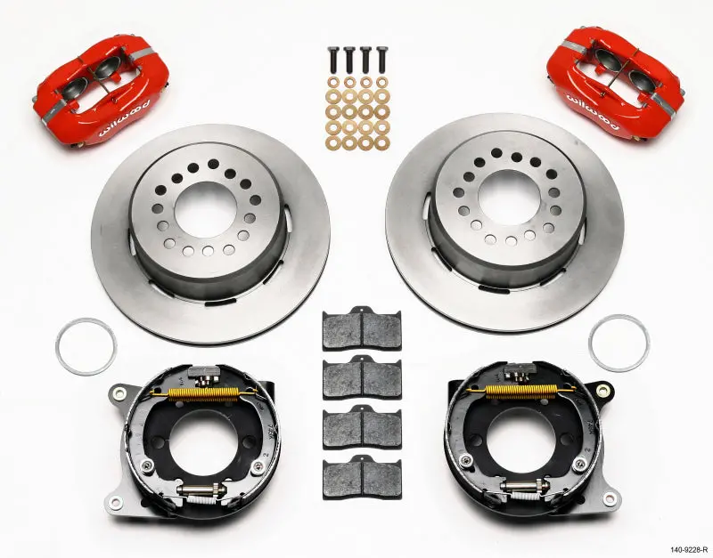 Wilwood Forged Dynalite P/S Park Brake Kit-Red 2005-2014 Mustang - 140-9228-R 1