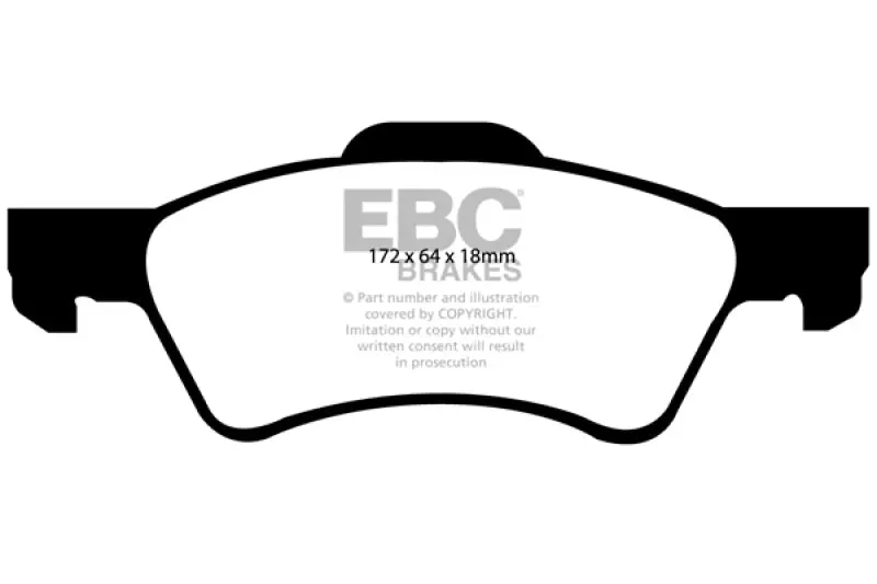 Ebc 01-07 Chrysler Town & Country 3.3 Rear Rotors Yellowstuff Front Brake Pads 1