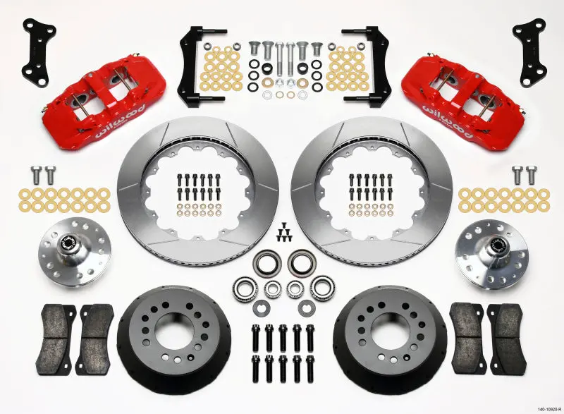 Wilwood Aero6 Front Hub Kit 14.00 Red 67-69 Camaro 64-72 Nova Chevelle - 140-10920-R 1