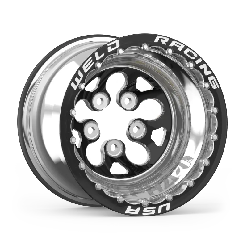 Weld Alpha-1 15X10 / 5X5 Bp / 3In. Bs Black Wheel - Black Double Beadlock Mt - 83B-510416Mb 2