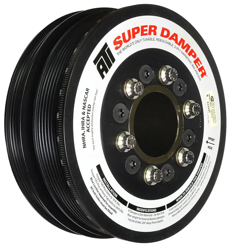 Ati Damper - 7.48In - Alum - 6/4 Grv - Ls3 Camaro - 10-15 - Gen 3 Vortec Truck - 6 Bolt - Ls 1