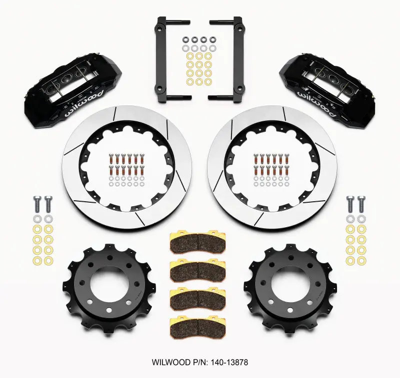 Wilwood Tx6r Rear Kit 16.00In Black 1999-2010 Gm H2 / 2500 4.63 Cntr - 140-13878 1