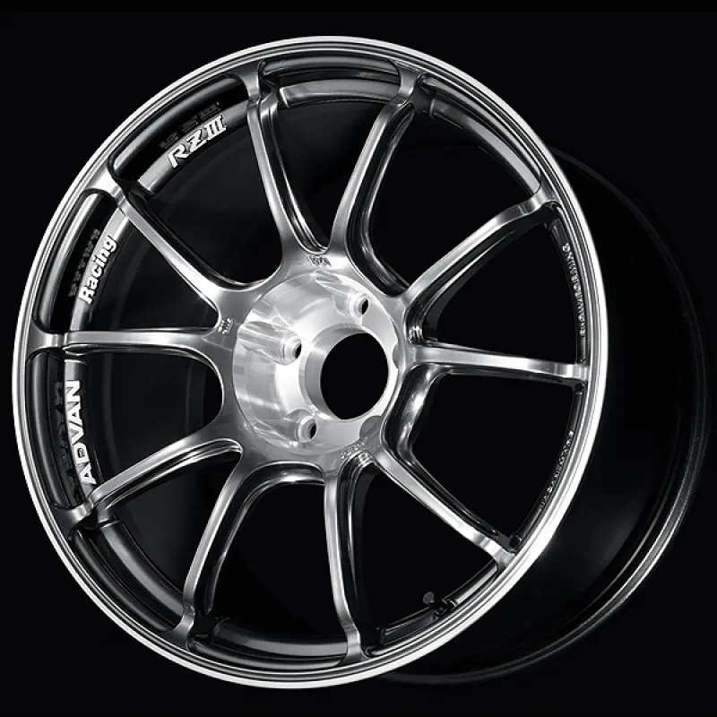 Advan Rziii 18X8.5 / +45 Offset / 5X114.3 Bc / 73Mm Bore / Hyper Platinum Black & Diamond Cut 1