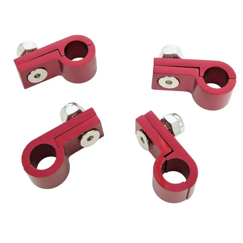 Russell Line Clamp For -6 Tubing Black Anodize (4 Pack) 1