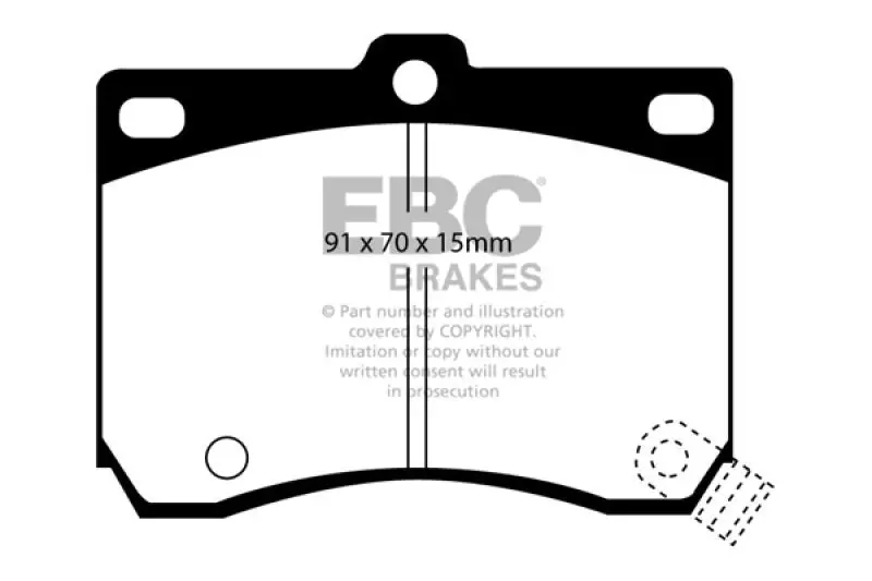 Ebc 91-96 Ford Escort 1.8 Redstuff Front Brake Pads 1