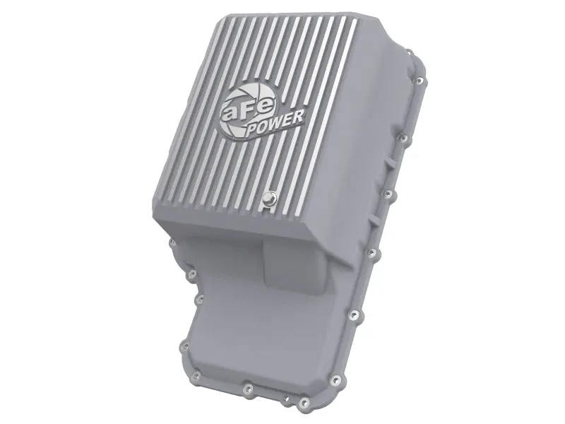 Afe 20-21 Ford Truck W/ 10R140 Transmission Pan Raw Power Street Series W/ Machined Fins 1