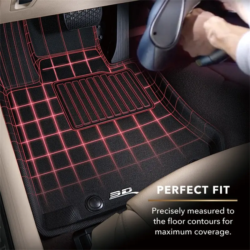 3D Maxpider 2003-2008 Toyota Matrix Kagu 1St Row Floormat - Black 2