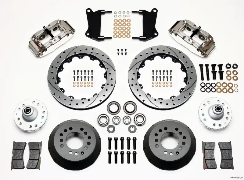 Wilwood Narrow Superlite 6R Front Hub Kit 12.88In Drill Pol 67-69 Camaro 64-72 Nova Chevelle - 140-9803-Dp 1