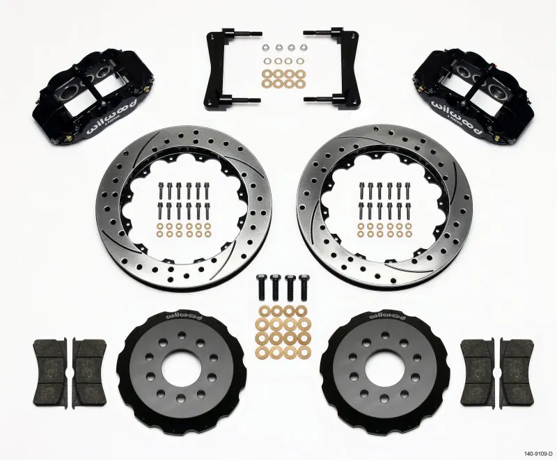 Wilwood Narrow Superlite 6R Front Hat Kit 13.06In Drilled 2005-2014 Mustang - 140-9109-D 1