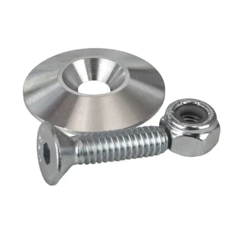 Moroso 1.25In Taper Washer - Raw (10 Pack W/Hardware) 1