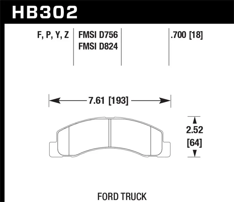 Hawk Performance Ceramic Street Brake Pads - Hb302z.700 2