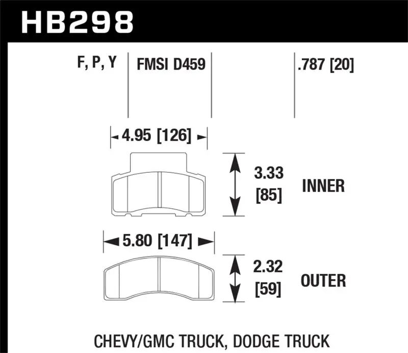 Hawk Hps Street Brake Pads - Hb298f.787 2