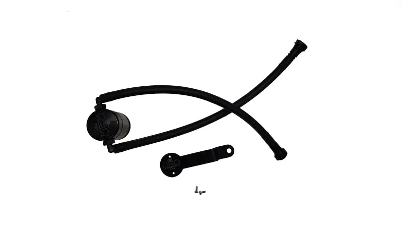 J&L 14-18 Chevy Silverado 1500 / 14-18 Gmc Sierra 1500 4.3L V6 Oil Separator - Black Anodized 1