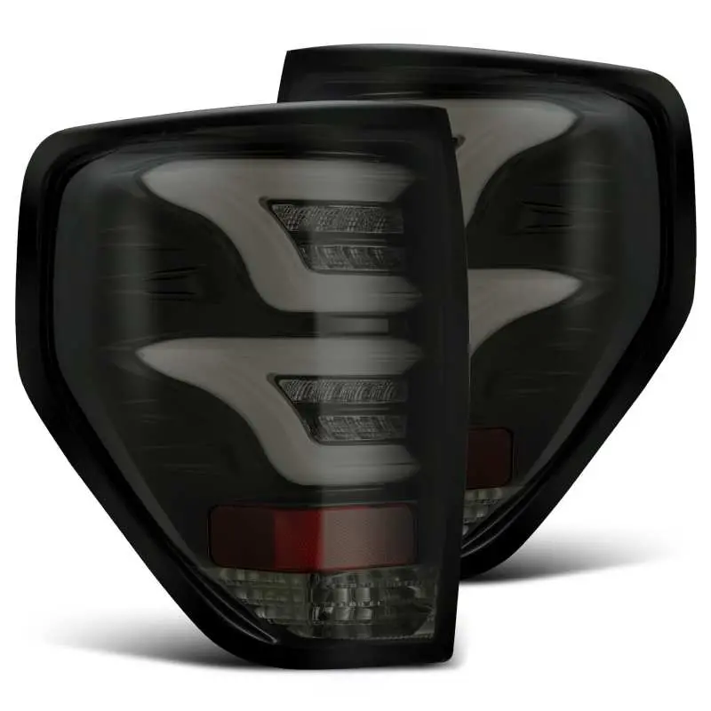 Alpharex 09-14 Ford F-150 (Excl Flareside Truck Bed Models) Pro-Series Led Tail Lights Jet Black 1