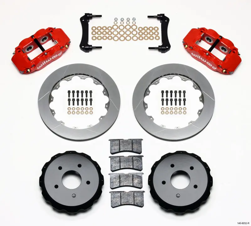 Wilwood Narrow Superlite 4R Rear Kit 12.88In Red 97-04 Corvette C5/Z06 - 140-8032-R 1