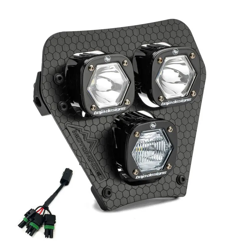 Baja Designs 24-25 Ktm Exc-F Triple S1 Hydra (D/C) Led Headlight Kit W/ Hi-Low Harness - Clear 1