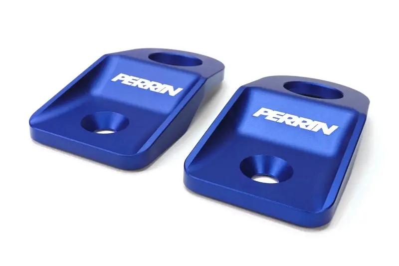 Perrin 08-14 Subaru Wrx / Sti Upper Radiator Bracket Set - Blue 1