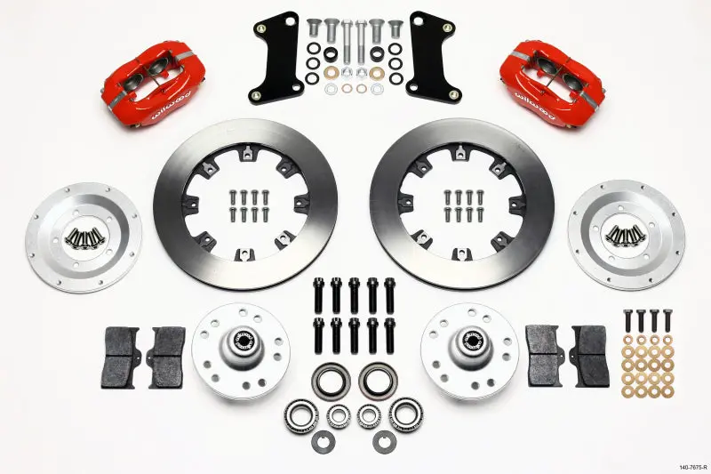 Wilwood Forged Dynalite Front Kit 12.19In Red 67-69 Camaro 64-72 Nova Chevelle - 140-7675-R 1
