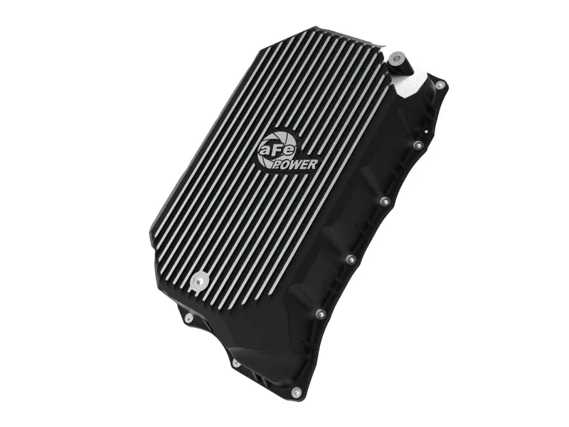 Afe 20-25 Gm Diesel V8-6.6L L5p Transmission Pan W/ Machined Fins - Black 1